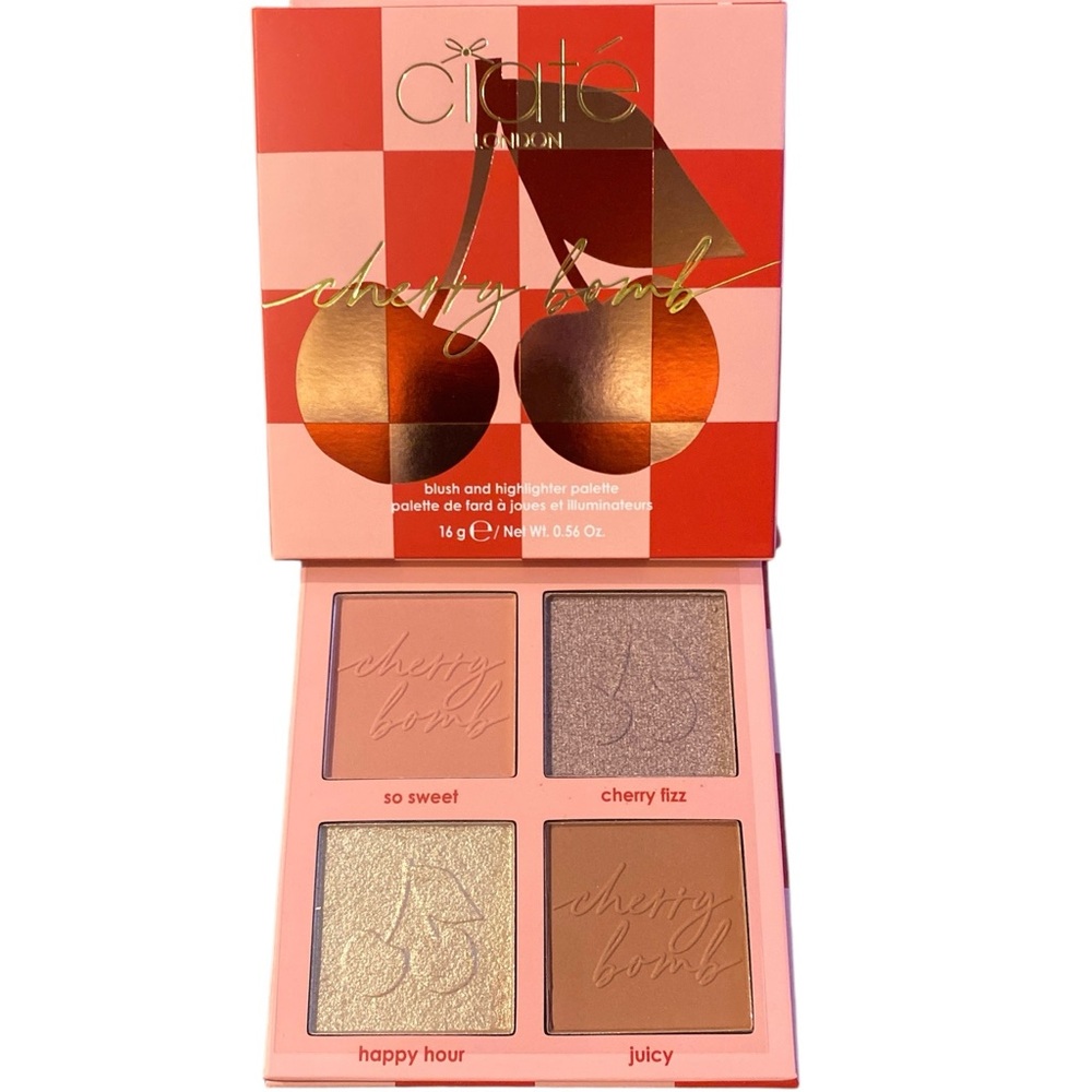 CIATE LONDON Cherry Bomb Blush and Highlighter Palette in Light Medium 16g - Picture 3 of 6